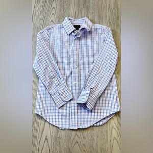 J Crew Crewcuts Boys Thompson Blue & Purple Patterned Shirt Size 8